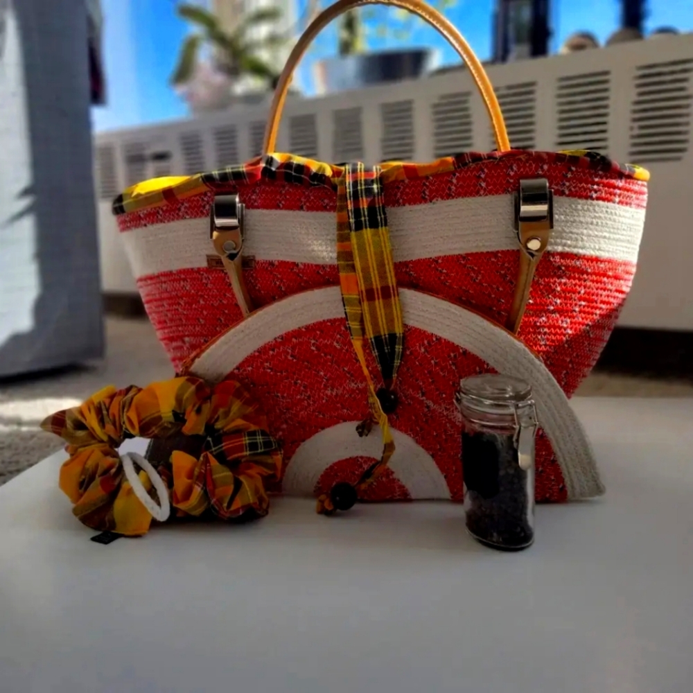 Hand made clutch bags with tote bag